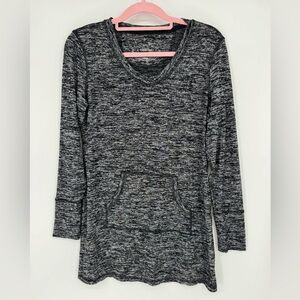 Soma Women's Lounge Black and Gray Knit Top Size Medium